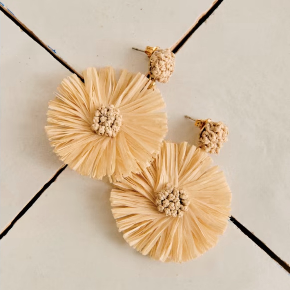 Sezane Aelie Earrings straw